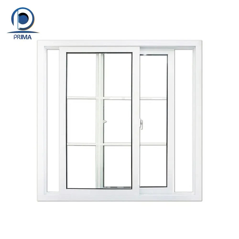 Prima Factory Directly Supply Sliding Windows Glazed Hurricane Impact Pvc Profile Upvc Door Frame Window