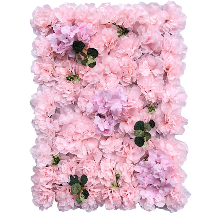 Baby Breath Hydrangeas Rose Plastic Flowers Wall Artificial Decoration Wedding Decor