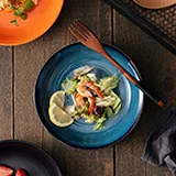Nordic Modern Home tableware blue Glazed deep Plates Bowl Ceramic Dinnerware for hotel Restaurant porcelain Salad dessert bowls  .jpg
