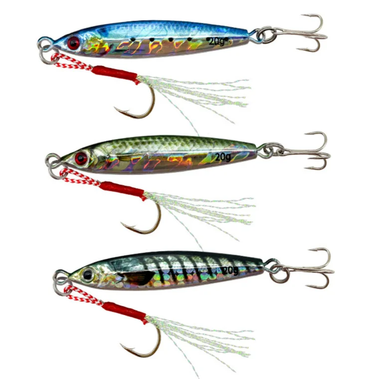 TOPLURE Factory 20g 35g 40g 60g 80g 3D Print Jig Metal Fishing Lure Ashore and Deep Sea Boat Fishing Jig Lure Japan Quality Jig
