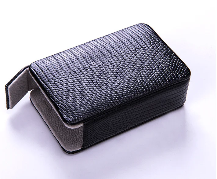 Wholesale Top Quality Reusable Black PU Leather Soft Whole Pack Cigarette Capacity Cigarette Case Portable Cigarette Box