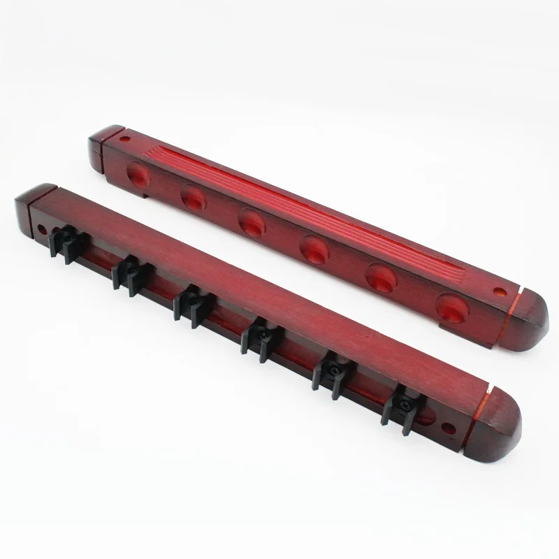 Wooden 6 Holes Billiard Snooker Pool Cue Rack on Wall for Sale