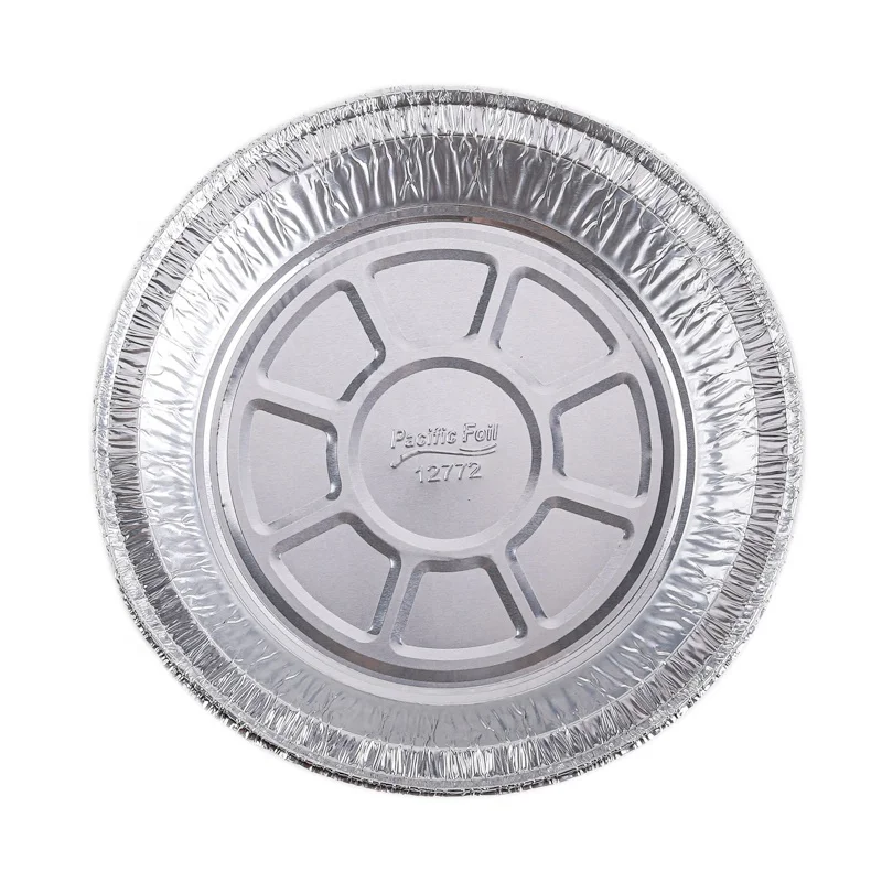 7/8/9 inch round foil pizza pan aluminium foil tray containers with lid