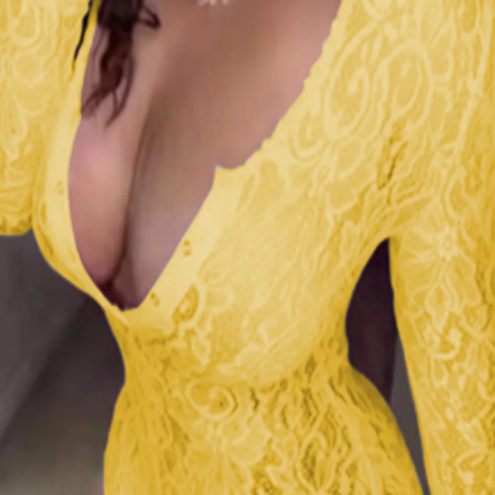 
Ropa interior femme mesh sheer see through transparent lace lingerie bodysuit 