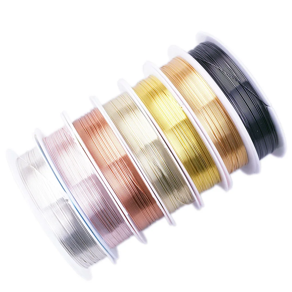 0.2/0.3/0.4/0.5/0.6/0.7/0.8/1.0 mm Brass Copper Wires Beading Wire For Jewelry Making Copper colors
