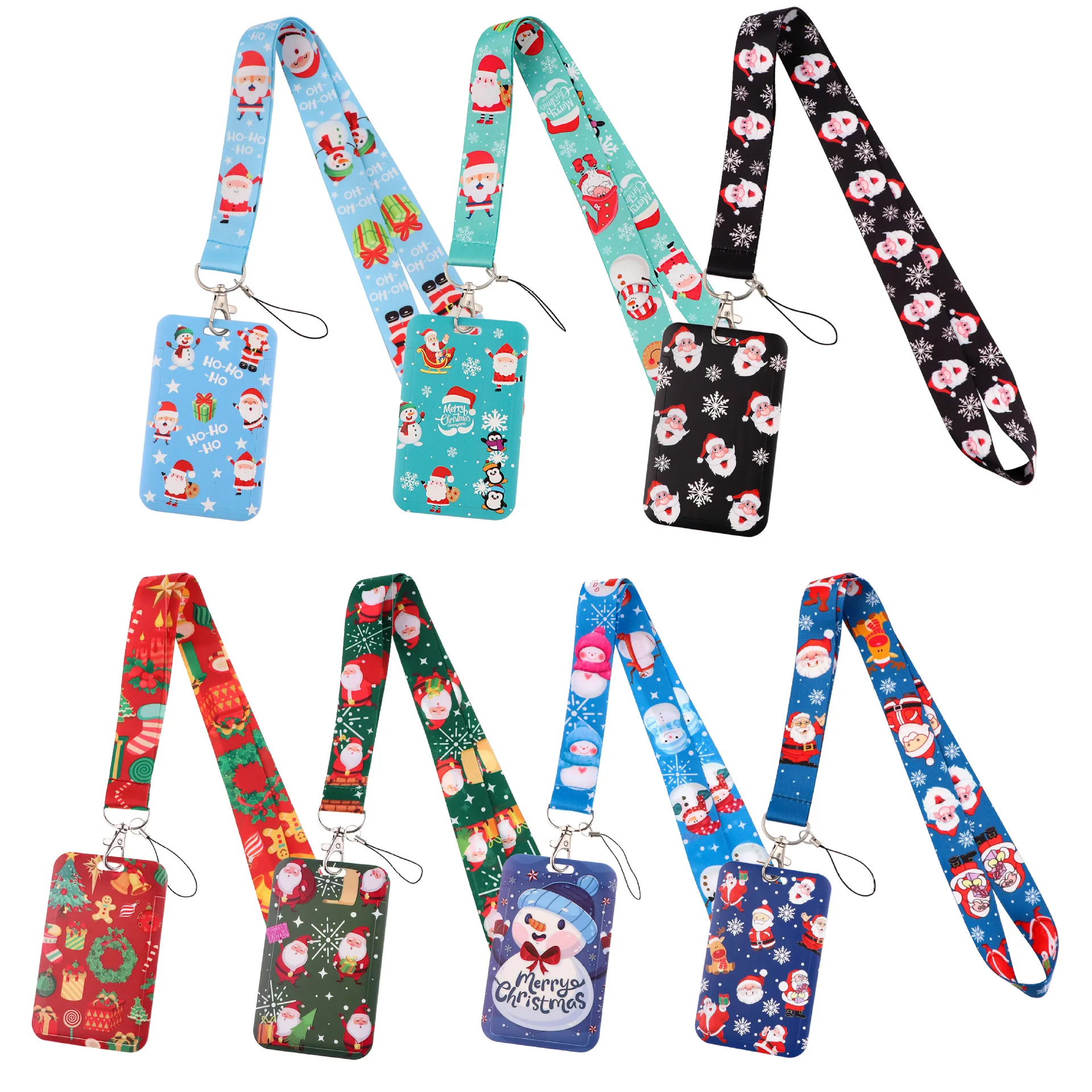 Christmas Lanyards 25mm Teacher Neck Phone Strap Keychain Lanyard With ID Card Badge Holder