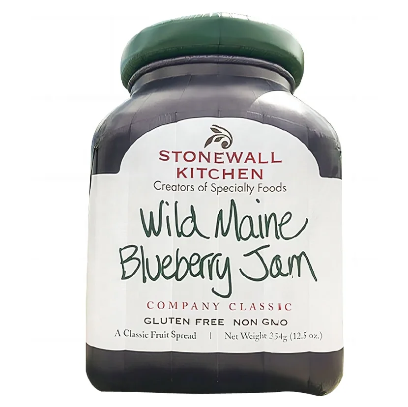 Hot sale Custom logo big Inflatable Peanut Butter and Jelly Jars Replicas with blower for sale