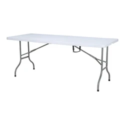 indoor outdoor use wholesale 6ft white plastic portable camping folding coffee dinning table manufacturers