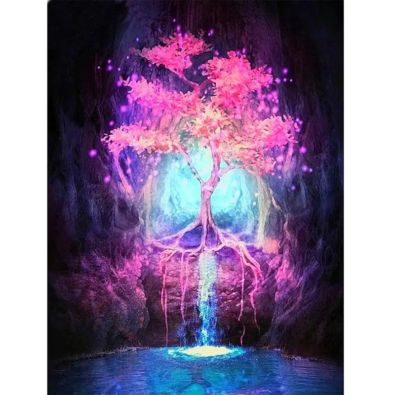 Magic Fantasy Tree Full Round Diamond Painting Kits Diy Wall Art Trees