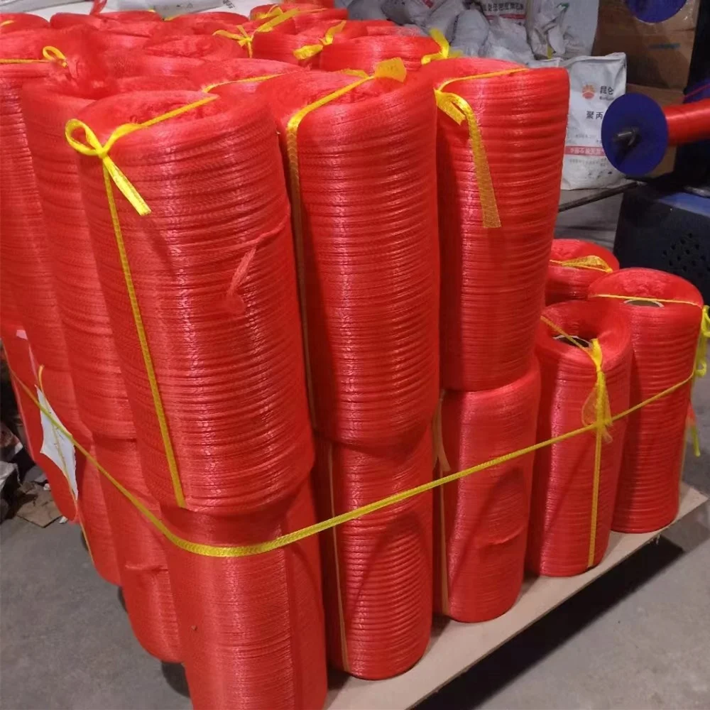 Packaging usage pp woven polypropylene tubular raffia sleeve fabric roll for garlic onions potatoes carrots vegetables