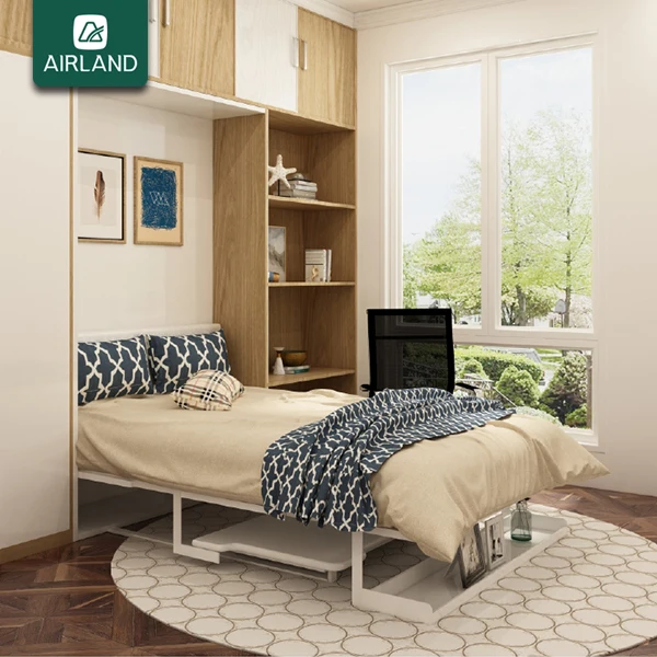 2021 Newest Design Wall Bed Murphy Bed With Sofa Desk Space Saving Folding Wall Bed