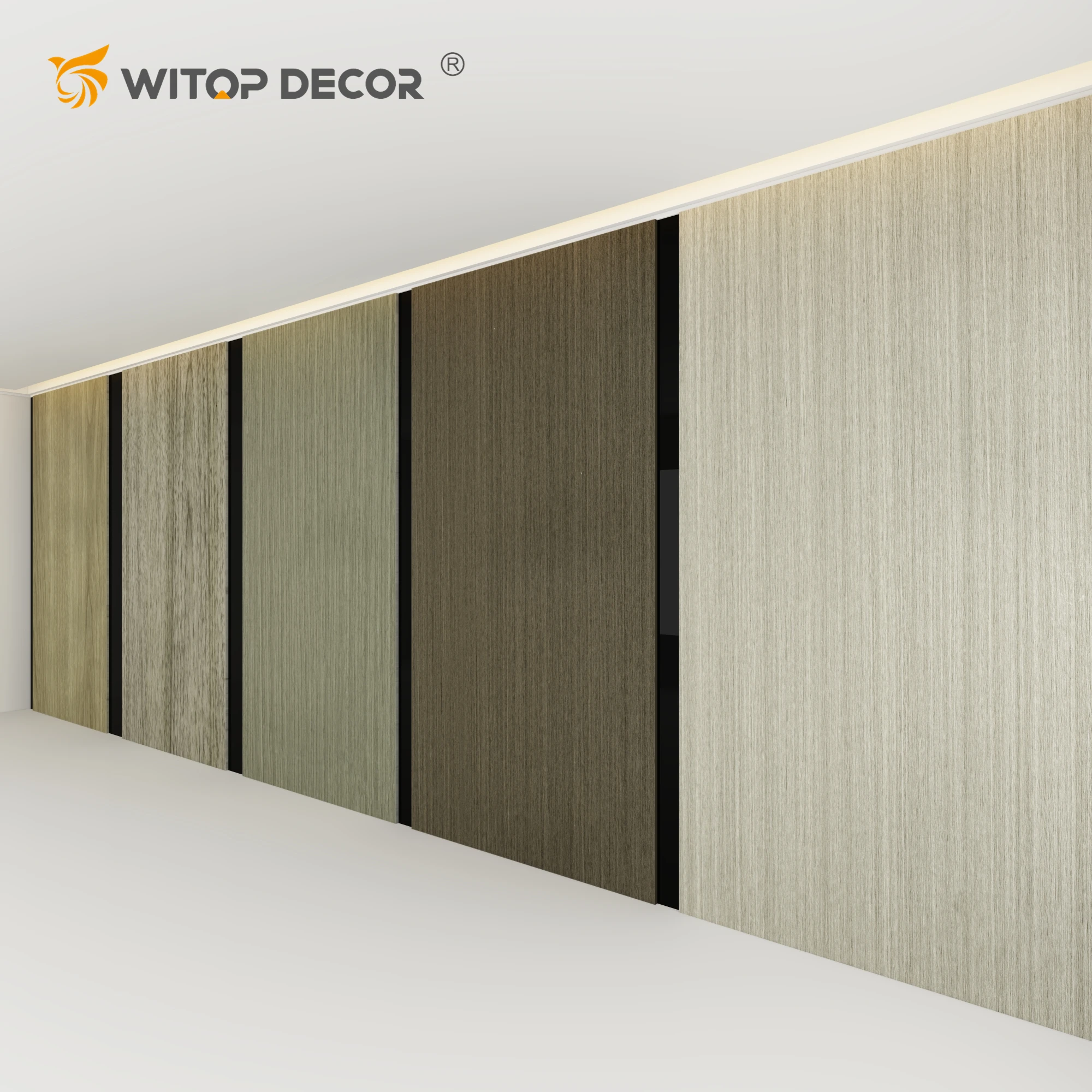 Witop Pet Marble Continuous Texture Co-Extruded Bamboo Charcoal Wood Veneer Wpc Wall Panel