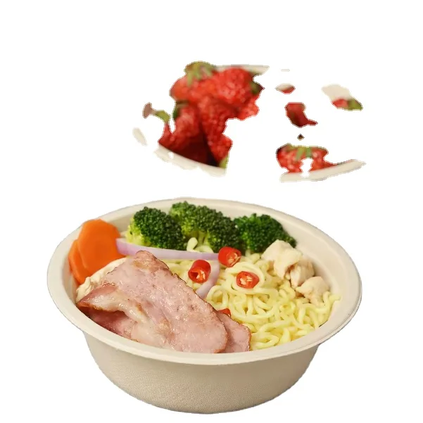 Cheap Price Water Resistant Take Away Compostable Pulp Sugarcane Fiber Bagasse Oval Salad Bowl 350ML