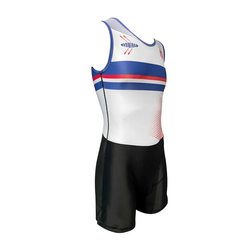 Customized High Quality Rowing Suit Breathable Men Clothing Training Sleeveless Sublimation Rowing Wear Quick Dry Rowing Suit