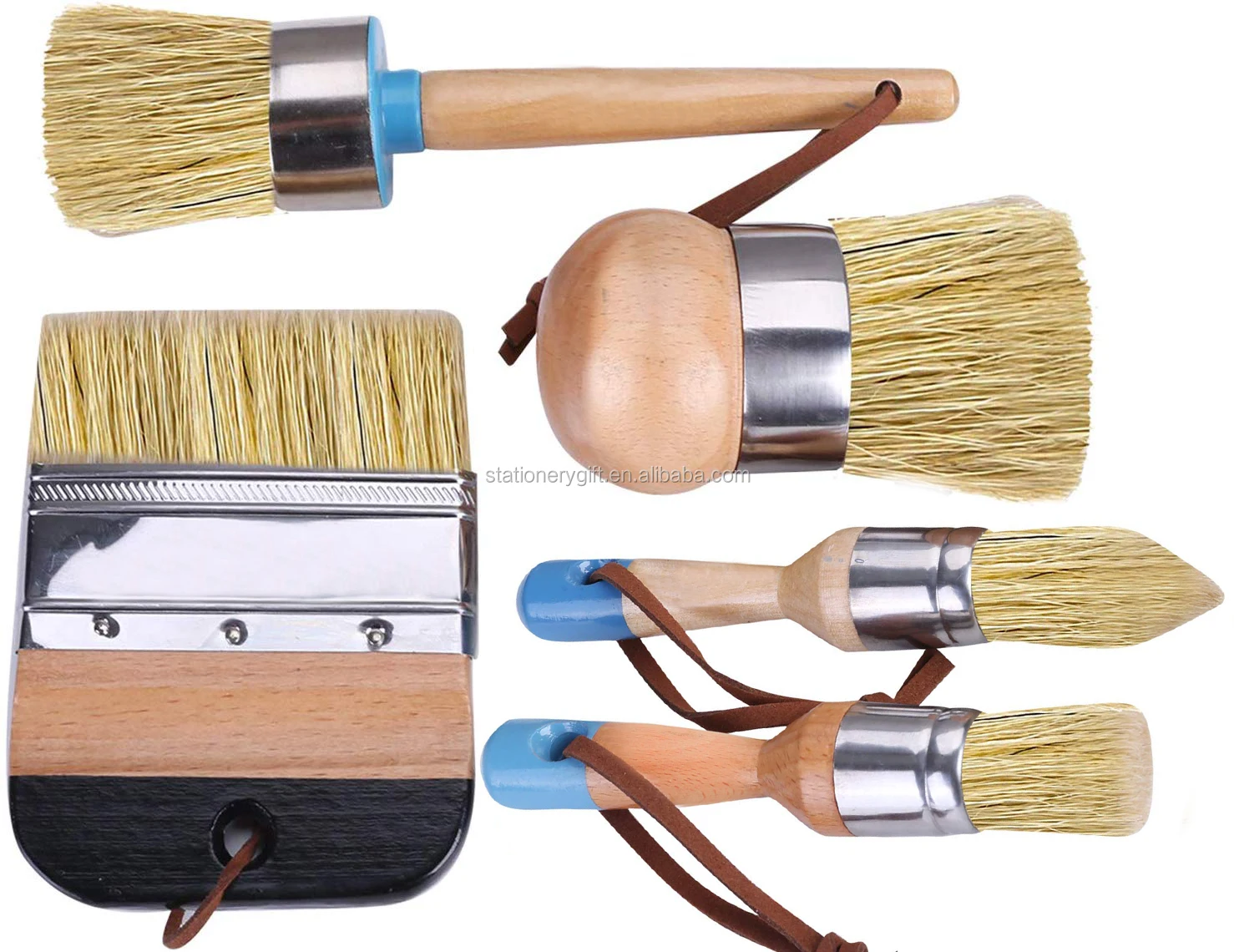 Professional Chalk and Wax Paint Brush 5PC Master Set