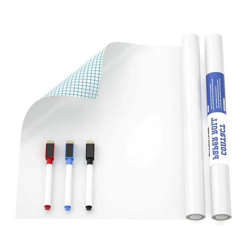 2023 magnetic business card fridge magnet high quality pet clear dry erase whiteboard magnetic calendar board for refrigerator