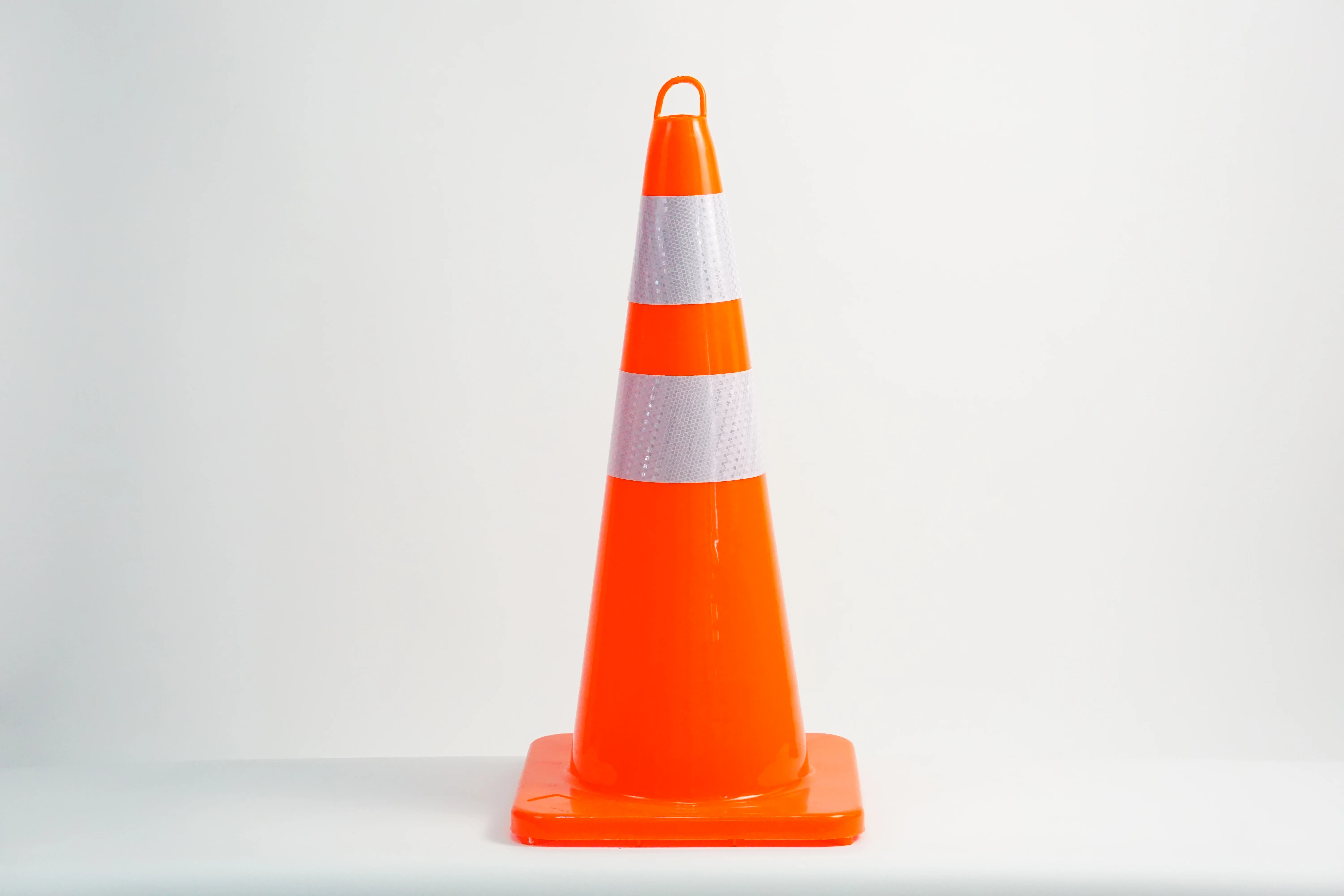 Flexible 700mm Orange PVC Lifting rings Signal Cone Foldable Road Safety Device