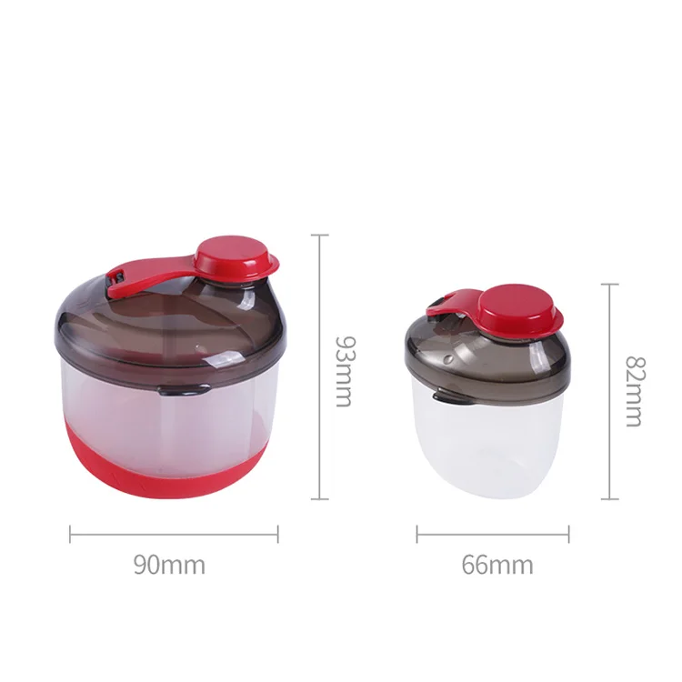 BPA Free Plastic Milk Powder Dispenser Box Small Baby Food Storage Container for 0-12 Months Silicon Material