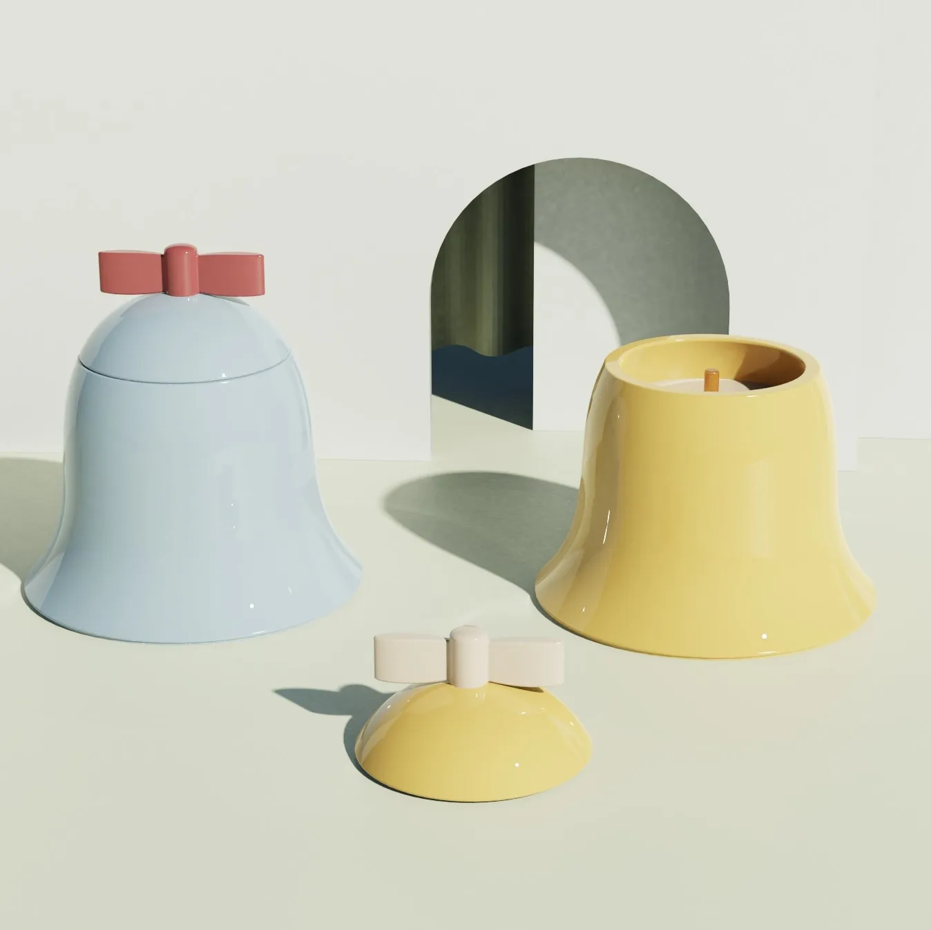 Kabbalah Customized Ceramic Bell Shaped Pot Aromatherapy Scented Candle Cup Ceramic Vessel for Home