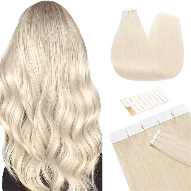 High Quality Top Quality Remy 100% Russian Human Cuticle Intact Hair Tape Hair Extensions