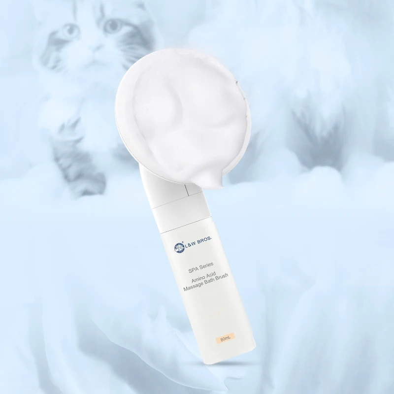 Pet Shower Brush Silicone Pet Bath Brush Shampoo Dispenser Cat Dog Hair Brush with Soap Dispenser