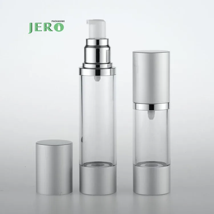 5ml 10ml 15ml 20ml 30ml  silver gold luxury 50ml airless pump bottle anodized UV aluminum cream airless pump bottle