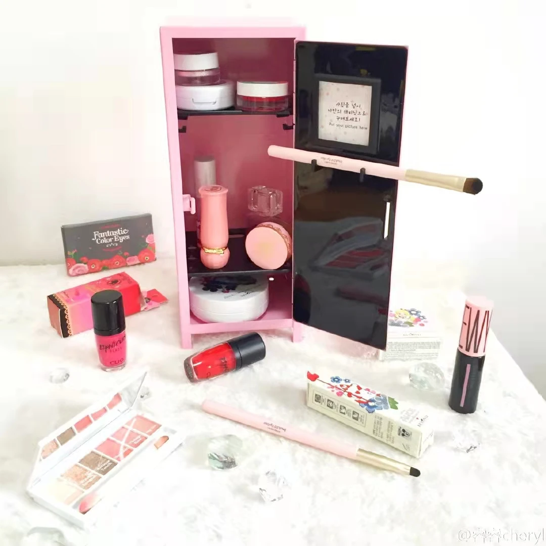 Pink Single Key Lockable Creative Metal Toy Small Mini Locker for Kids