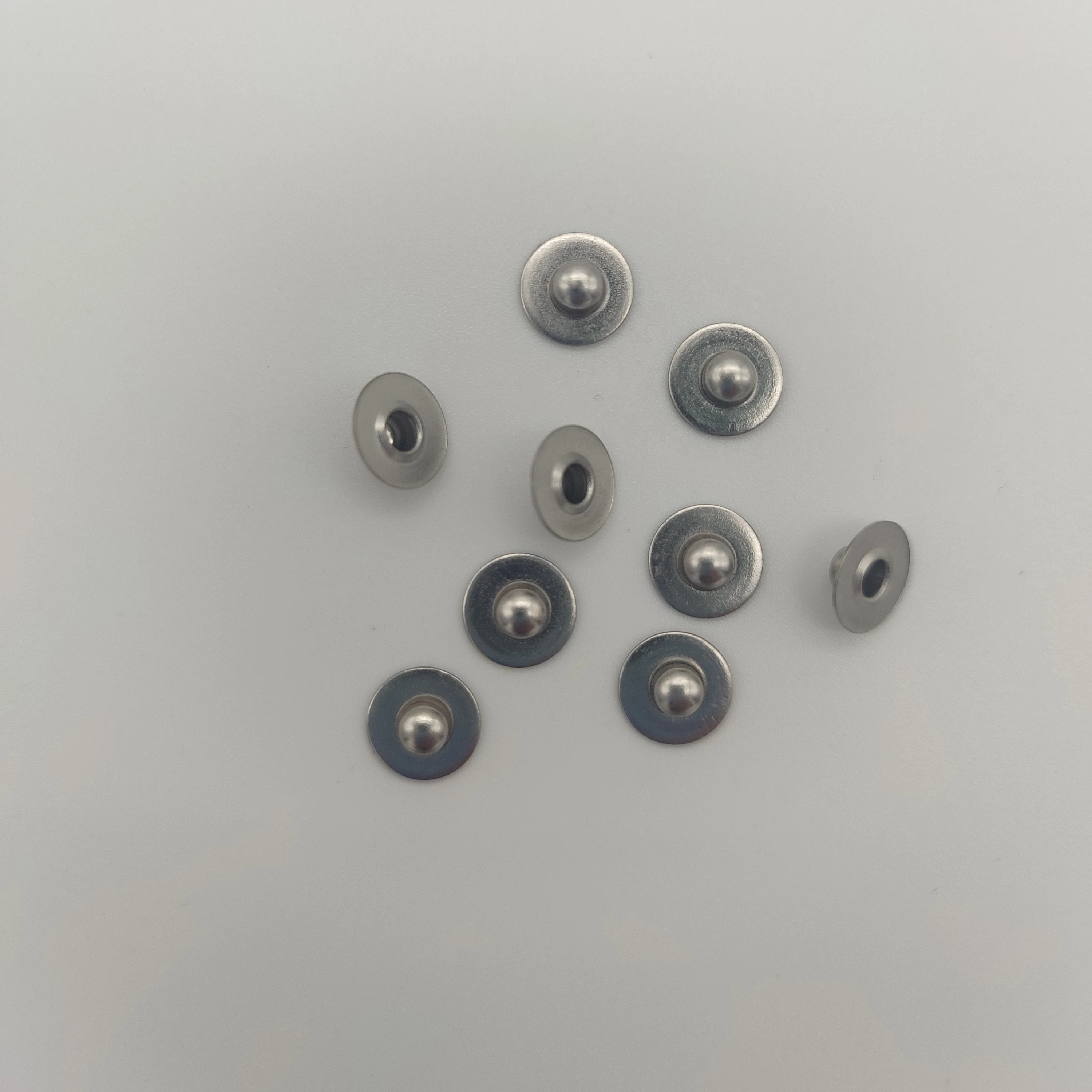 8mm Nipple Up Brass Rivets in Barrel Plating Nickel color matching with Aluminum Nail