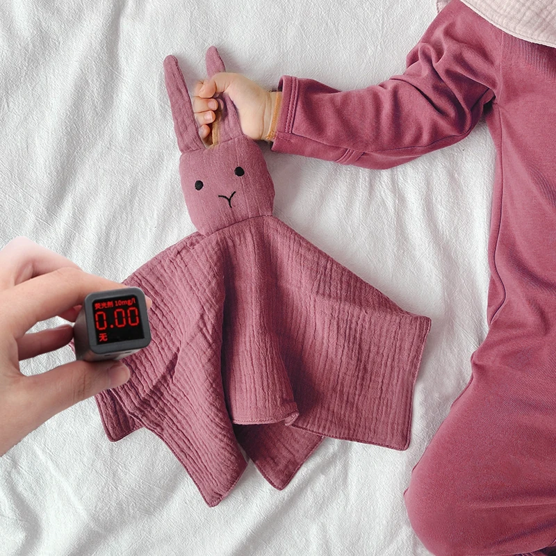 Wholesale Lovely Soft 100% Organic Cotton Muslin Star Moon Baby Infant Comforter Toys For Baby Sleeping Baby Security Blanket