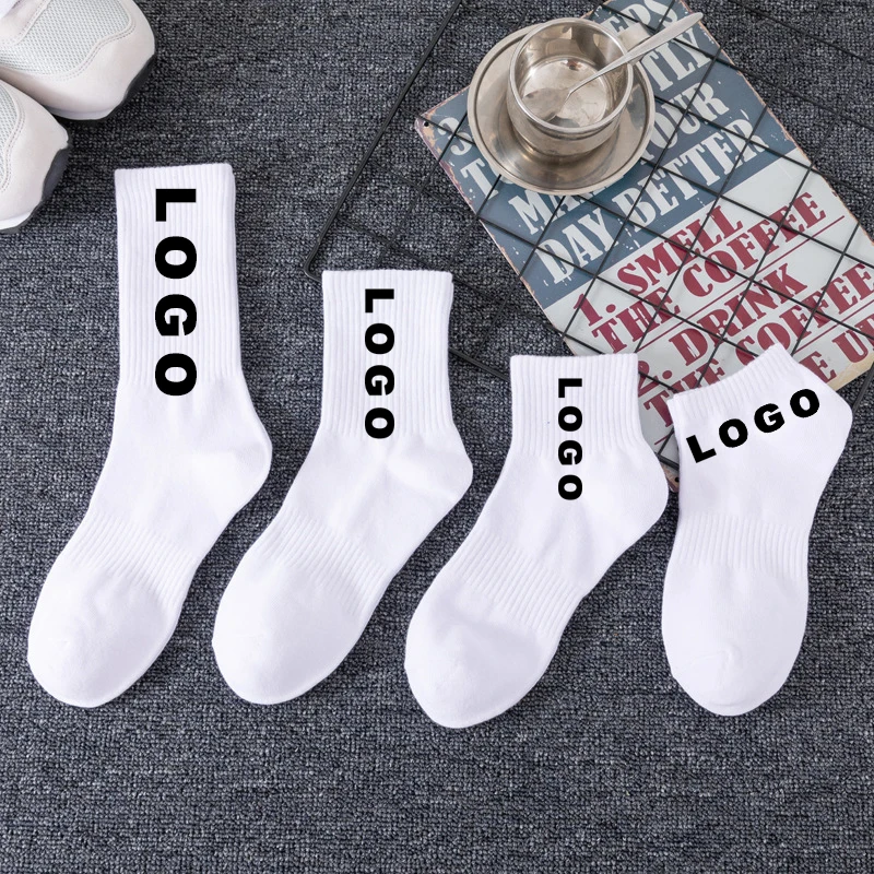 Wholesale Fashion Breathable Men Unisex Crew Ankle Logo Brand Custom Nylon Sports Custom Design Knit Padded Socks