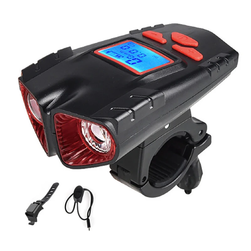 Bicycle With IPX-5 Waterproof Stopwatch LED Bike Light Bike Horn Light Speedometer