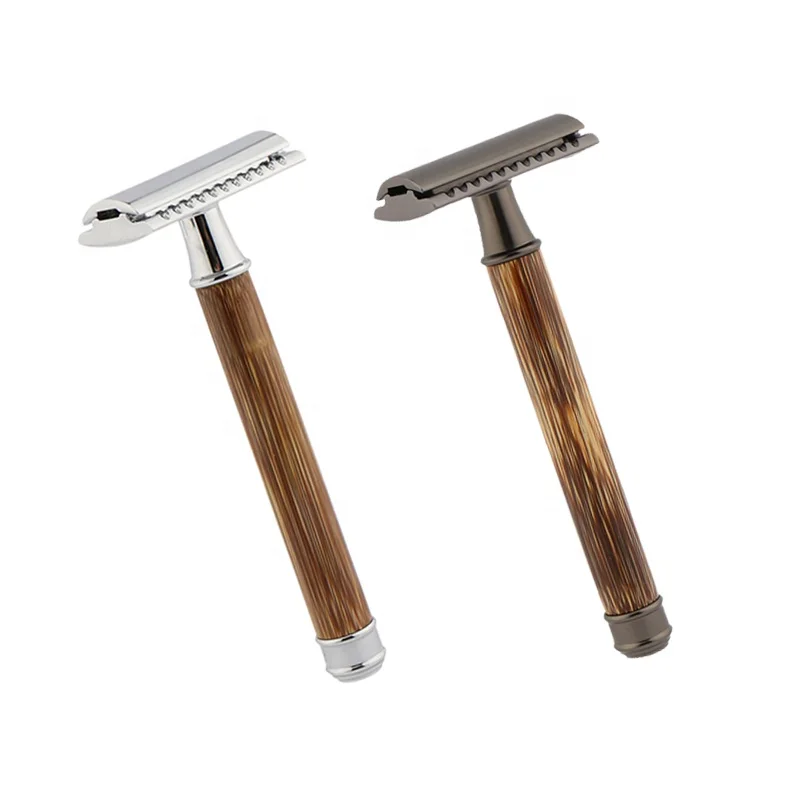 Real Long Handle Golden Bamboo Razor  Eco Mens Razor
