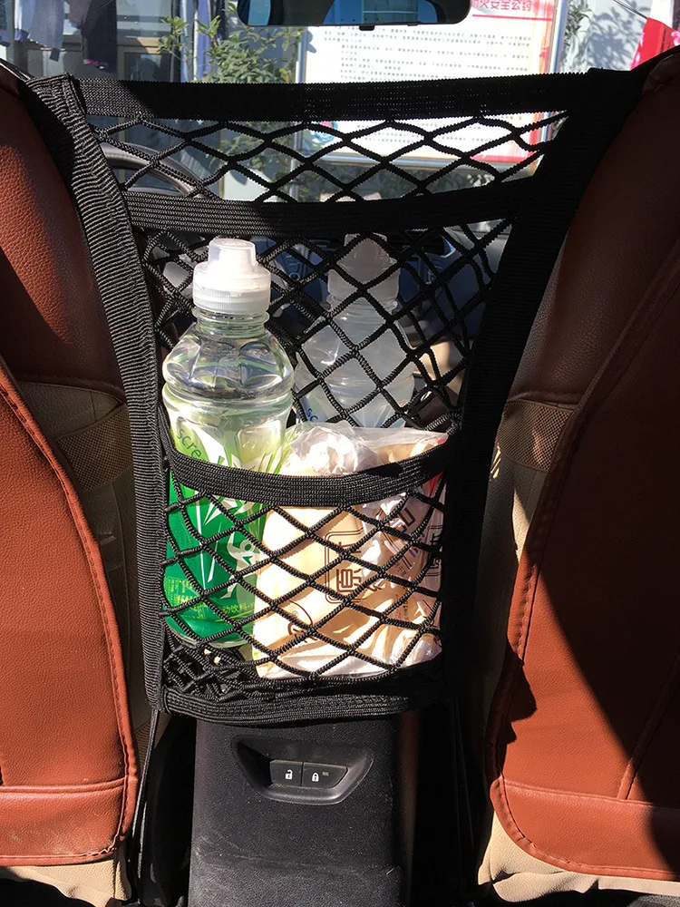 Hot Sales Car Net Bag Mesh Organizer 3-Layer  Pet  Kids Seat Barrier Backseat Mesh Net for Cars