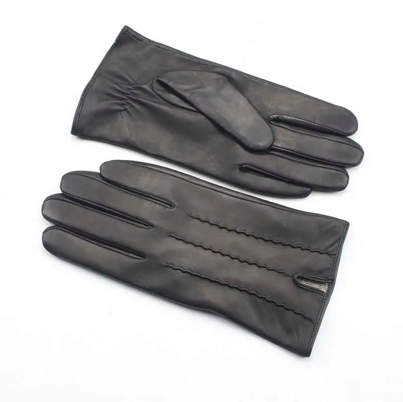 China manufacturer new product deerskin fur lined leather gloves classic winter warm genuine leather for women soft
