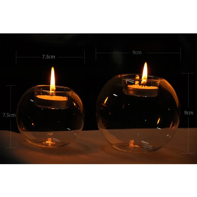 Wholesale Decoration Clear Hurricane Glass Candle Holder Candle Jar