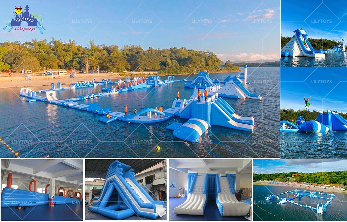 Надувной аквапарк Водная площадка препятствие водные игры для моря/озера/бассейна