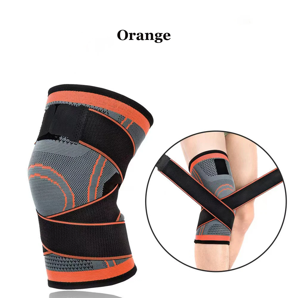 Elastic Sports Kneepad Men Women Pressurized Knee Support Protector Fitness Gear Running Basketball Volleyball Protector