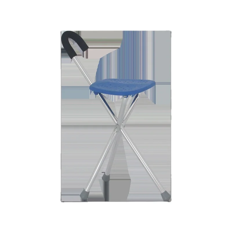 Folding stool aluminum multifunction three legs elderly guangdong walking stick chair cane