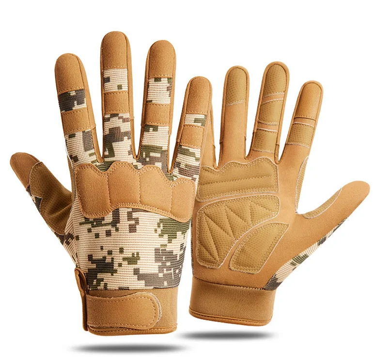 DFG10172 Breathable Camouflage tactical gloves full finger riding sports gloves with touch screen sensor fingers