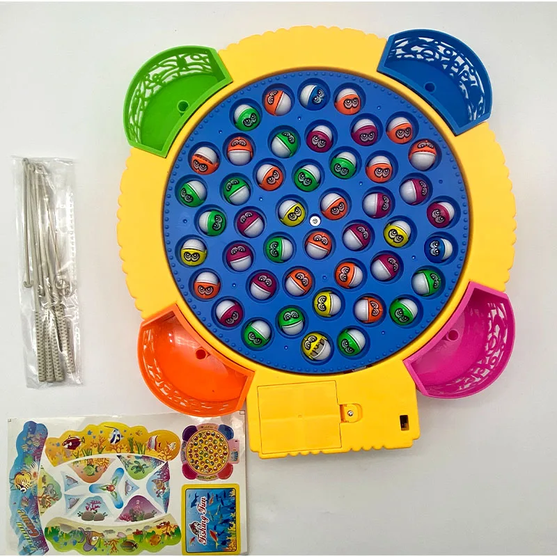 BTJ Customizable Baby Gift Kids Plastic Games magnetic Fishing with Music Fishing Game for kids toys fish toys for kids L1