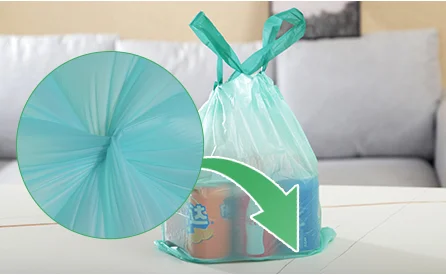 Compostable Trash Bags Eco-friendly Drawstring Garbage Bags