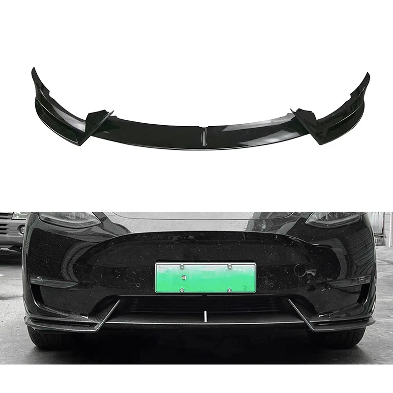 Carbon Fiber Body Kits For Tesla Vorsteiner Style Front Bumper Lip For Tesla Model Y Aero Kit