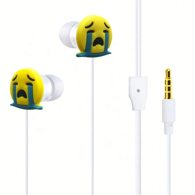 
cute headphone with cartoon mp3 funny PVC earphones 