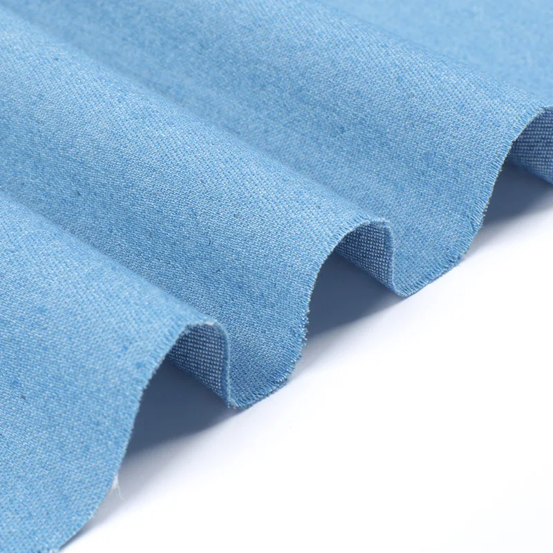 high quality wholesale 6oz cvc cotton polyester elastic stretch spandex denim fabric jean fabric