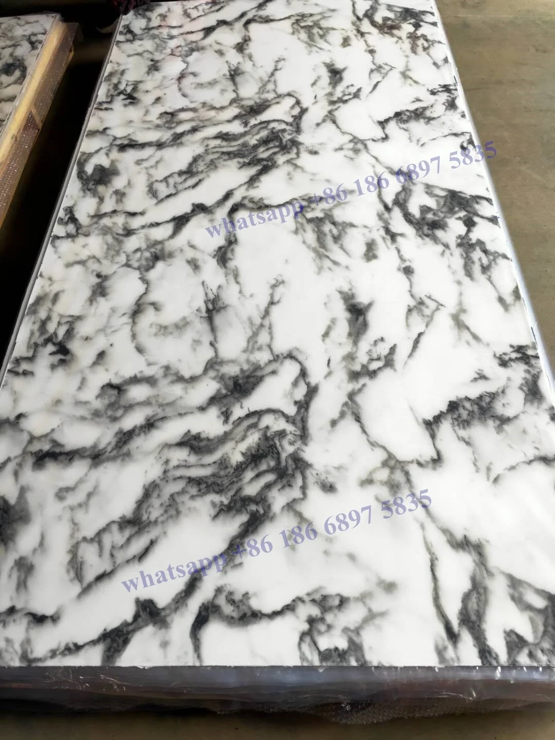 Flexible 3D Texture Fabric Decorative Pattern Solid Marble Pearl PMMA Board Cast Acrylic Sheet