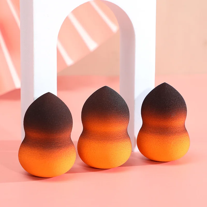 Buy Wholesale China Private Label Laser Logo Gradient Egg Drop Shaped Beauty Blending Makeup Sponge Puff