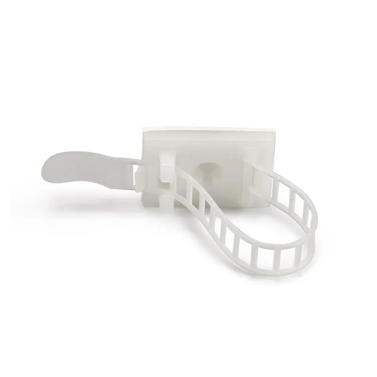 Adjustable tie holder nylon cable clamp sticky nylon snap 3M adhesive backing adjustable cable clamp