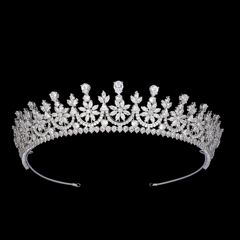 Bridal Accessories Crystal hair bun jewelry Elegant Wholesale Crown Handmade Wedding Tiara Women Fashion Gift BC7029