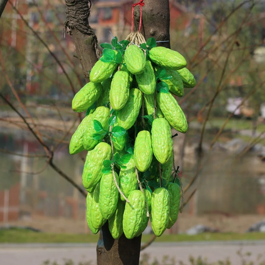 Wholesale Artificial Balsam Pear Strings Simulated Fruit And Vegetable Hanging Strings Home Garden Decoration Photography Props