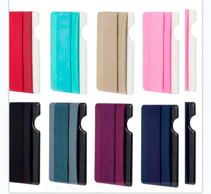 Custom full color brand lycra cloth card wallet with M sticker